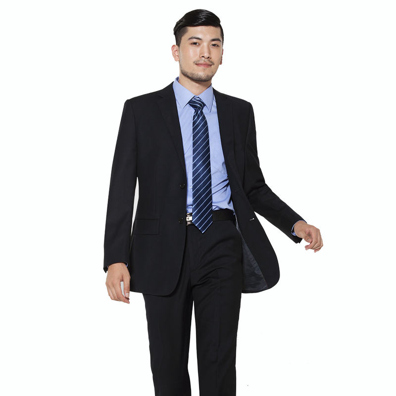 藏青色仿毛商務(wù)男士西裝定制 藏青色仿毛商務(wù)男士西裝定制